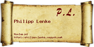 Philipp Lenke névjegykártya